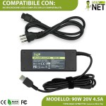 Alimentatore New Net per Lenovo Thinkpad Ideapad 90W – 20 V / 4.5 A – Connettore Lenovo Slim Tip