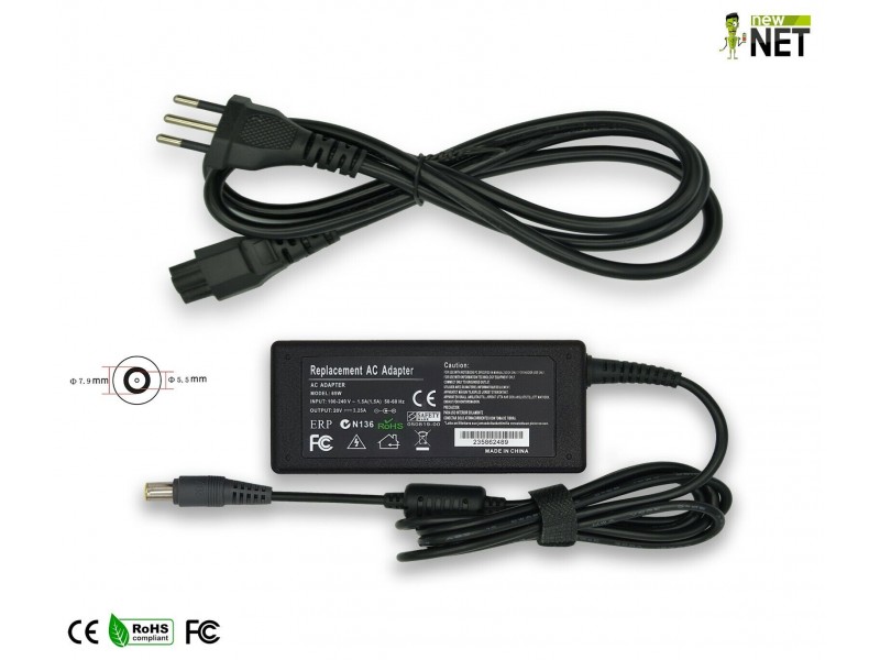 Alimentatore New Net per Lenovo Notebook 20V / 3.25A 65W – 7.9 x 5.5 mm