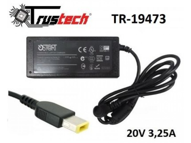 Alimentatore Trustech per Lenovo 20V 3.25A USB Connector TR-19473