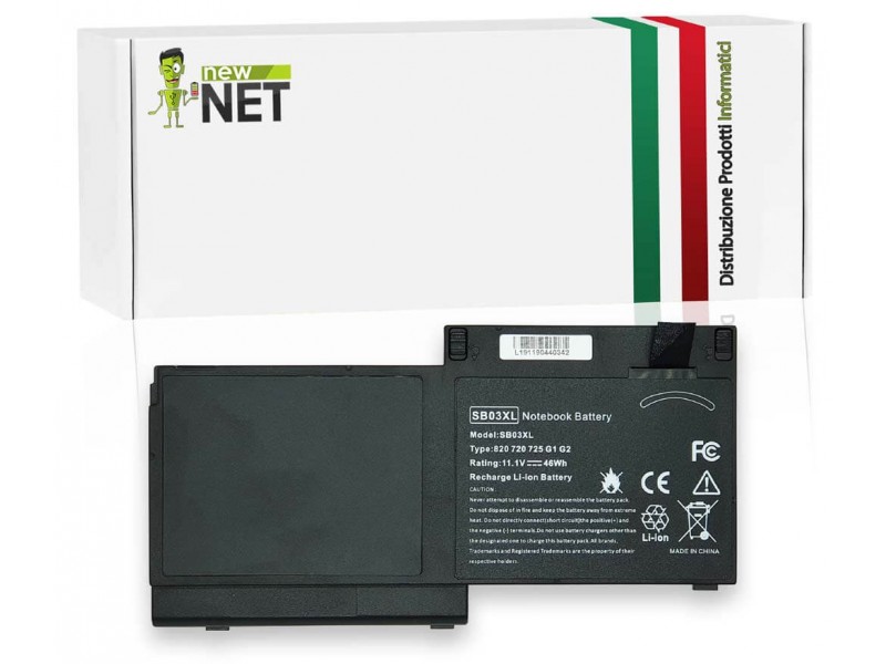 Batteria New Net per HP EliteBook 820 G2 46Wh – 10.8-11.1 V / 4200 mAh