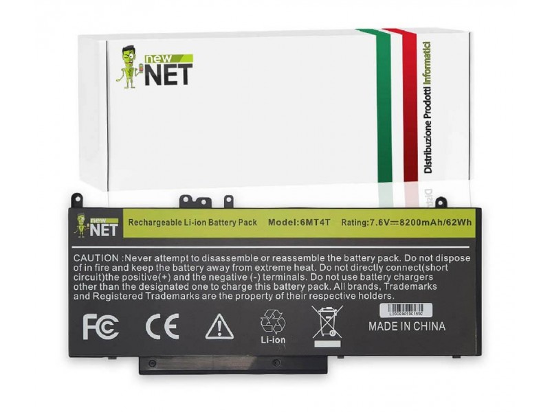 Batteria New Net per Dell Latitude E5470 62Wh – 7.6 V / 8200 mAh