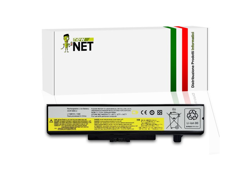 Batteria New Net per Lenovo Ideapad Y480 L11M6Y01 58Wh – 10.8-11.1V, 5200mAh