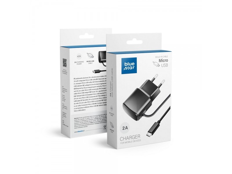 Caricabatterie Bluestar Microusb 2A Nero