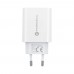 Caricabatterie Forcell USB Type-C con Cavo Lightning 1,2Mt PD 20W QC 3A Bianco