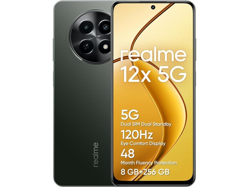 Realme 12X 5G 8GB+256GB 6.67'' DualSim Glowing Black