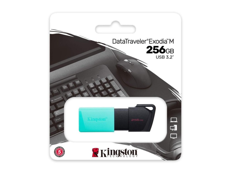 Pendrive 256GB Kingston DTXM/256GB USB-A 3.2 Nero/Azzurro