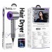 Asciugacapelli Professionale HOCO HP11 PLUS con motore digitale ionizzante 1600W Viola Silver 