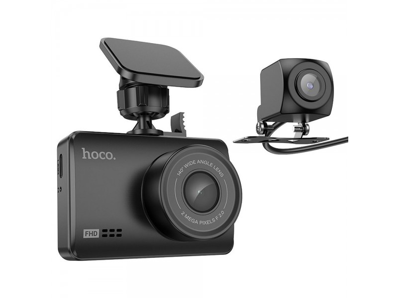 Dash Cam HOCO DV3 Dual Channel 1080p 30fps Black